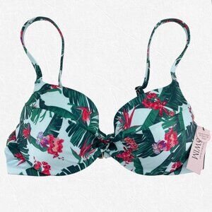 Victoria Secret Swim Twist Front Push-Up Bikini Top NWT Sz 34C